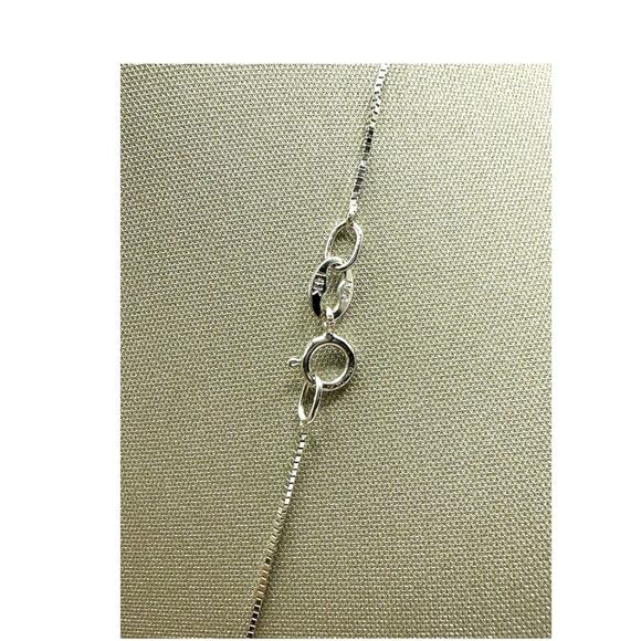 14K White Gold Box Small Chain (16674) - Picture 5 of 6